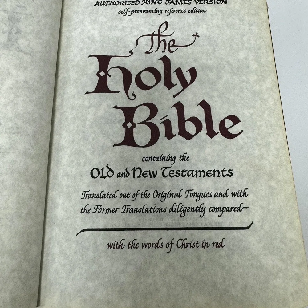 1964‎ Family Bible KJV Michelangelo Illustrations Vincent Price Sears
